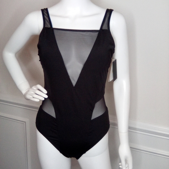 Kenneth Cole Black One Piece Swimsuit, Sz. Medium, - Picture 10 of 16